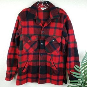 Vintage Woolrich Shacket Plaid Wool Shirt Jacket